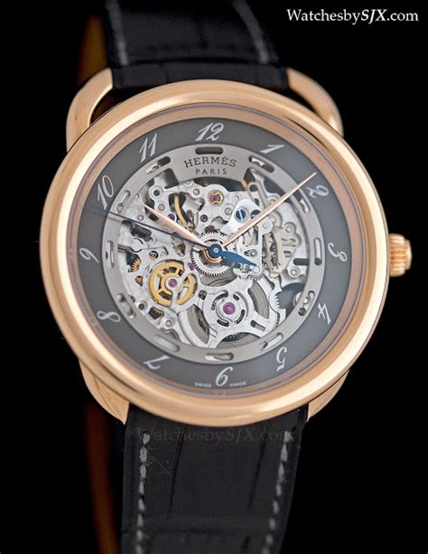 arceau skeleton hermes watch price|hermes watch leather strap.